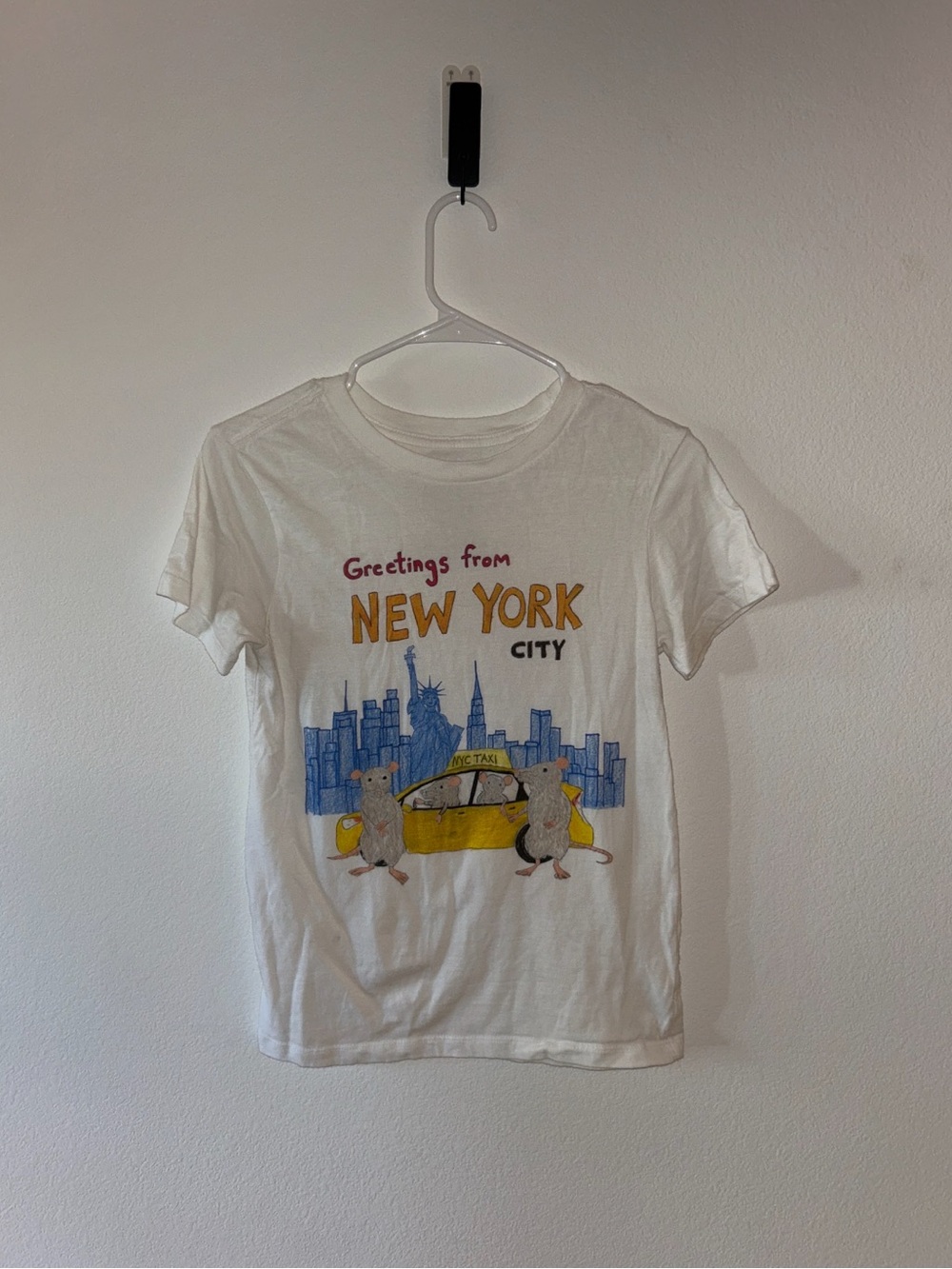 Greetings From New York City Kids Graphic Tee - White
